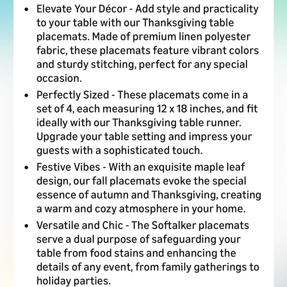 Fall Placemats